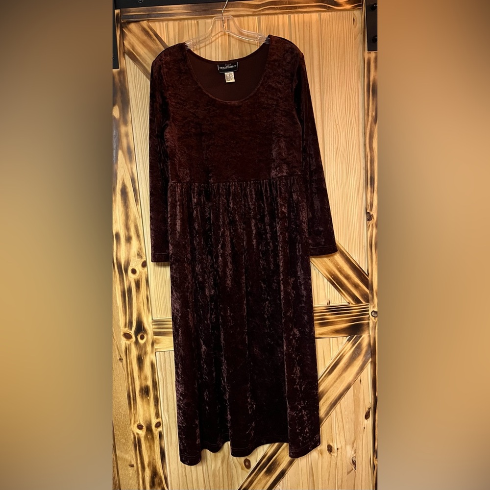 EUC Peasant Dress Brown 6